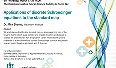 Application of discrete Schroedinger equations to the standard map