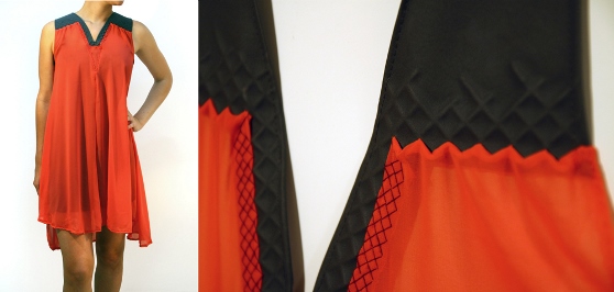 שמלה בעיצובה של גלית טוגנדהפט בקורס חומרים רכים 