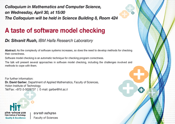 A taste of software model checking 30.4.14