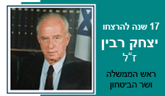 טקס זיכרון לציון יום השנה ה-17 להרצחו של יצחק רבין ז"ל