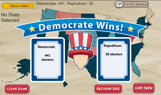 מסך ניצחון של ה'דמוקרטים'