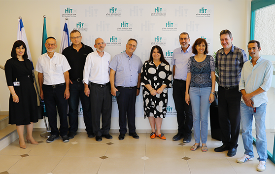 The top management of 'Mayanei HaYeshua' Medical Center on a visit at HIT