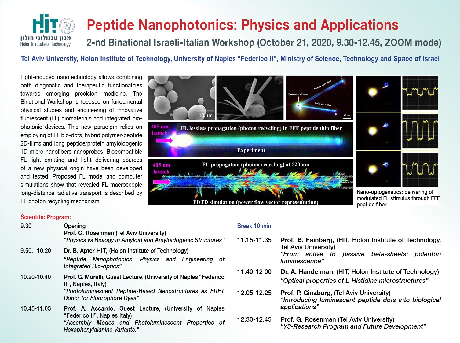 Peptide Nanophotonics: Physics and Applications