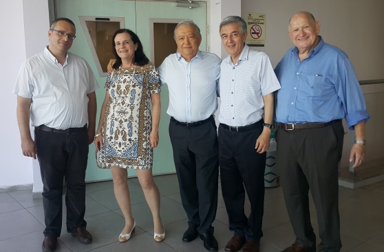 From right: Mr. Givon, Prof. Eduard, Mr. Lipstein, Dr. Lipstein, Dr. Barkan