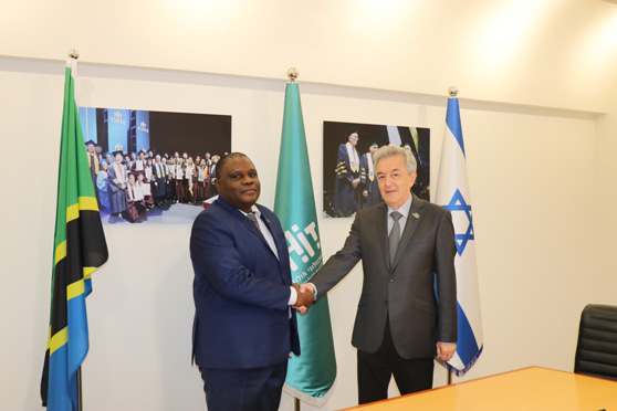 Ambassador of the United Republic of Tanzania in Israel and Prof. Yakubov, HIT President