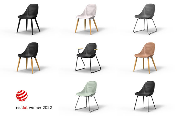 Inbal Kahaner's series of chairs: STREAM, 'Red Dot' Design Award winner, 2022
