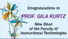 Congratulations to Prof. Gila Kurtz