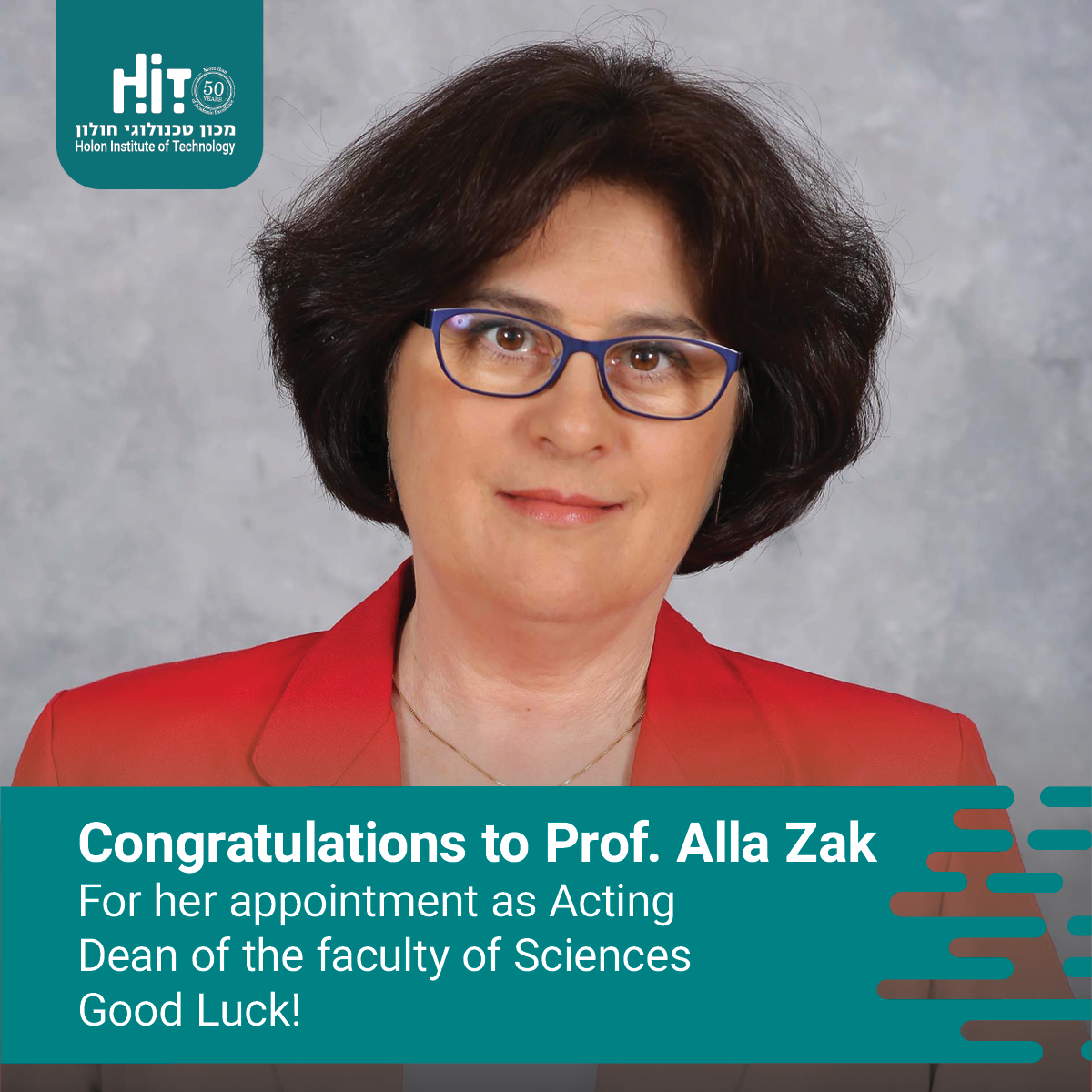 Prof. Zak was appointed Acting Dean of the Faculty of Sciences