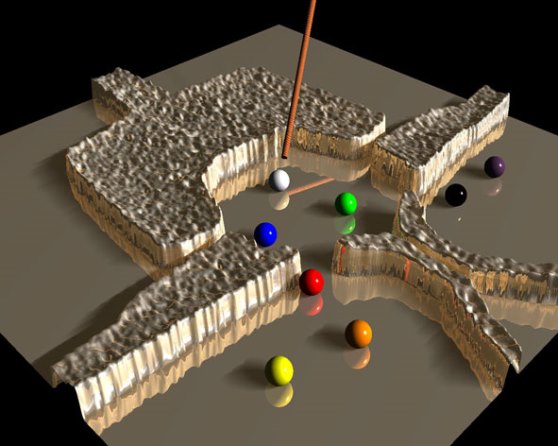 An illustration of a ''quantum billiard'' 