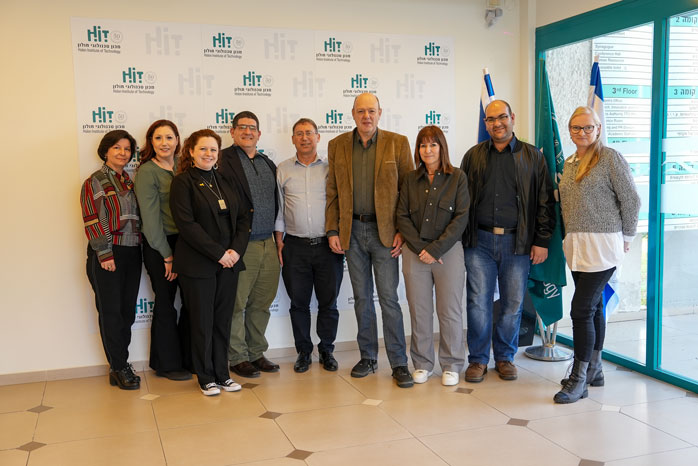 בתמונה: נציגי הנהלת HIT מכון טכנולוגי חולון ומועצת יחסי הקהילה היהודית (JCRC) מדייטון, אוהיו. קרדיט צילום: דורון מסרנו