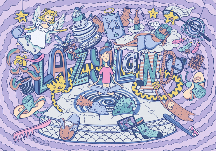 LAZY LAND איור שקסניה איירה בזמן סגר הקורונה