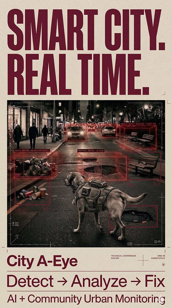 כלב חכם לעיר חכמה City A-EYE . נעשה בעזרת AI
